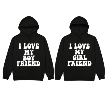 Jeg elsker mit par hoodie - TenStickers