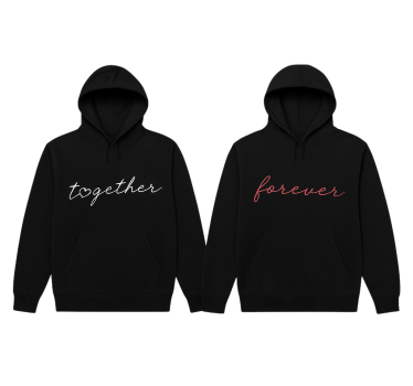 Parret sammen for evigt hoodie - TenStickers