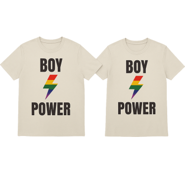 Par t-shirt lgbt drengemagt - TenStickers