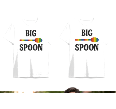 Par t-shirt lgbt store ske - TenStickers