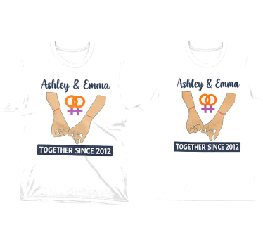 Par t-shirt lgbt sammen siden - TenStickers