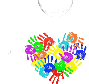 Original t-shirt hjerteformede håndaftryk - TenStickers