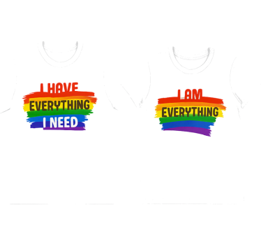 Par t-shirt lgbt jeg har alt hvad jeg behøver - TenStickers