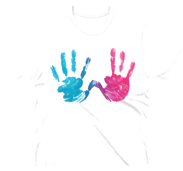 To håndaftryk original t-shirt - TenStickers