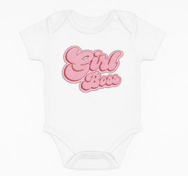 Baby t-shirt girl boss bobletekst - TenStickers