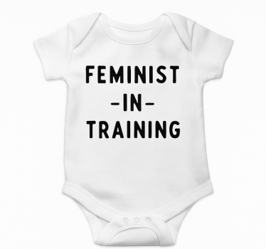 Baby t-shirt feminist i træning - TenStickers