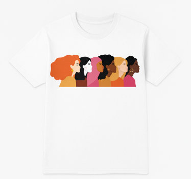 Original t-shirt med forskellige kvindeprofiler - TenStickers
