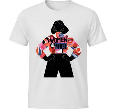 Original t-shirt kvinder og magt collage - TenStickers