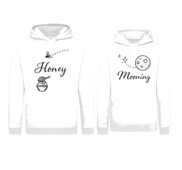 Par t-shirt monocolour honning måne - TenStickers