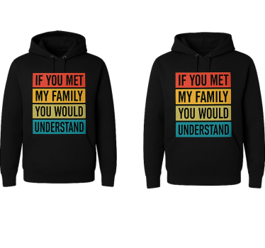 Par t-shirt mød min familie og forstå - TenStickers