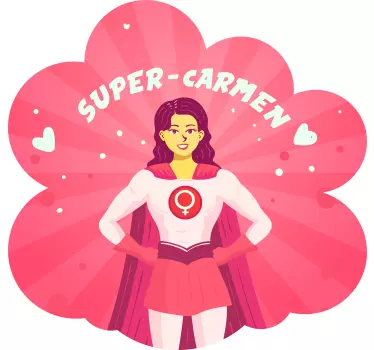 Superwoman til pige med navn børn t-shirt - TenStickers