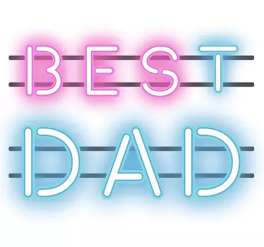 Bedste far neon fars dag t shirt - TenStickers