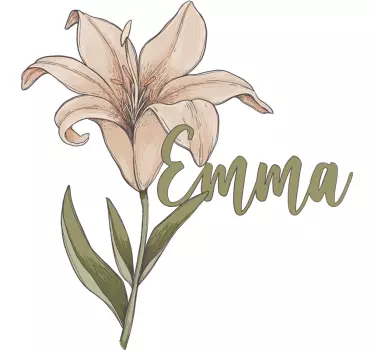 Smuk botanik blomst t-shirt - TenStickers