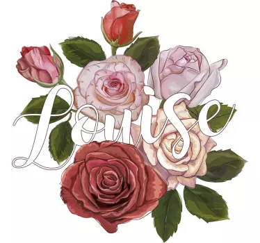 Personlig buket vintage t-shirt - TenStickers