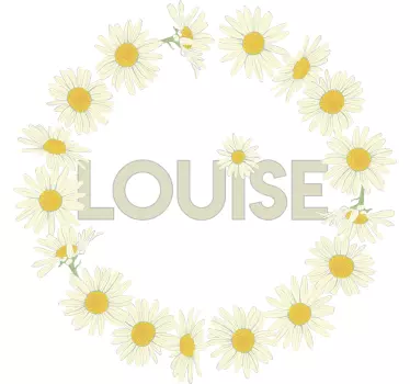 Daisy krone med navn personlig t-shirt - TenStickers