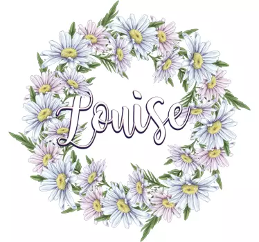 Personlig t-shirt louise blomsterkrans - TenStickers