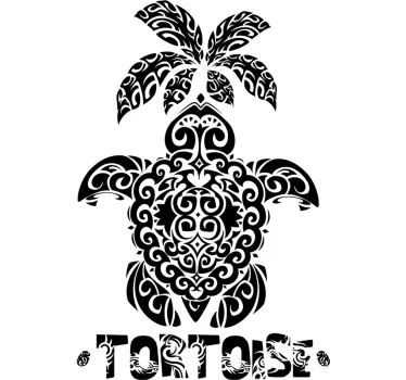 Hawaian skildpadde og palme mønster t-shirt - TenStickers