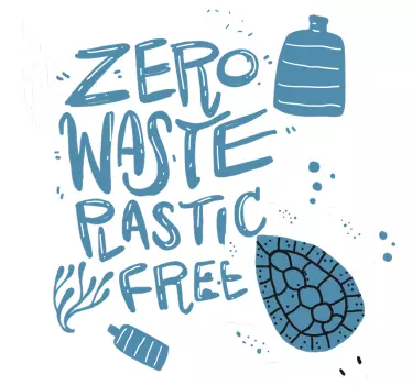Original t-shirt zero waste bevidsthed - TenStickers