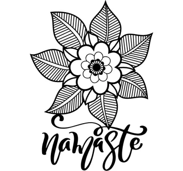 Original t-shirt namaste blomster elegance - TenStickers