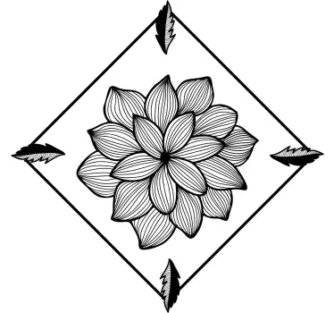 Original t-shirt med blomsterprint mode - TenStickers