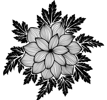 Blomstret t-shirt med paisley fliser - TenStickers