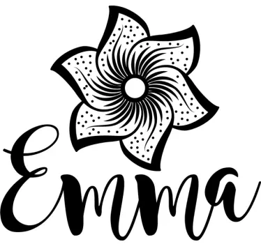 Paisley blomster t-shirt - TenStickers