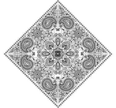 Original t-shirt med elegant paisley mønster - TenStickers