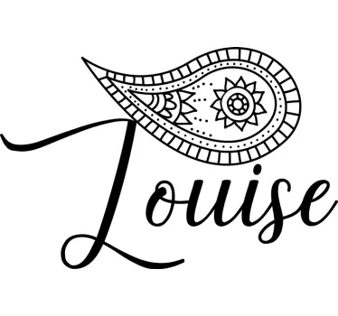 Paisley design personlig t-shirt - TenStickers