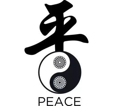 Original t-shirt yin yang fredsymbol - TenStickers