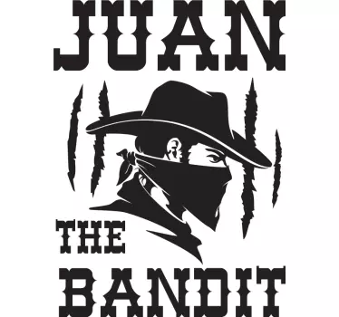 Bandit med navnet t-shirt design - TenStickers