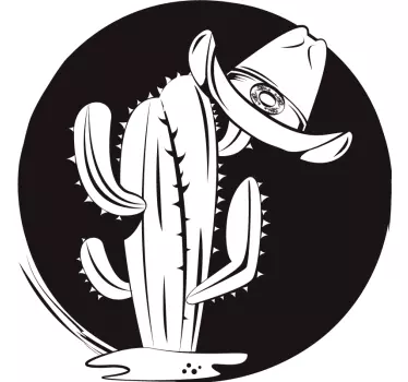 Kaktus og hat vestlig mønster t-shirt - TenStickers