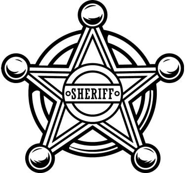 Original t-shirt med sheriffstjerne emblem - TenStickers