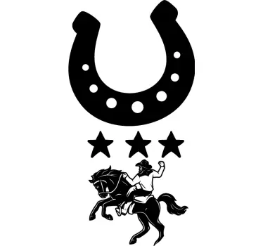 Hestesko mønster t-shirt - TenStickers