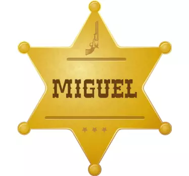 Sheriff-badge med navnet t-shirt - TenStickers