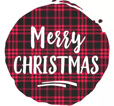 Jul tartan mønster jul t-shirt - TenStickers