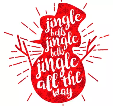 Røde snefnug juletrøje - TenStickers