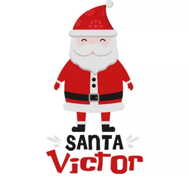 Santa claus og hohoho julet-shirt - TenStickers