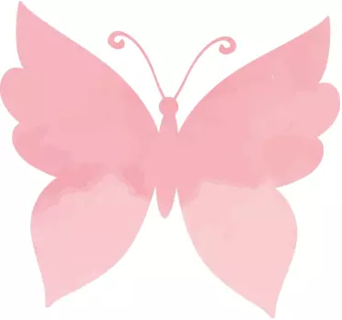 Lyserøde sommerfugle damet-shirt - TenStickers