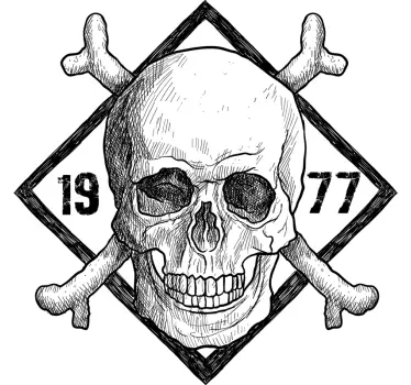Personlig terryfing skelet halloween t-shirt - TenStickers
