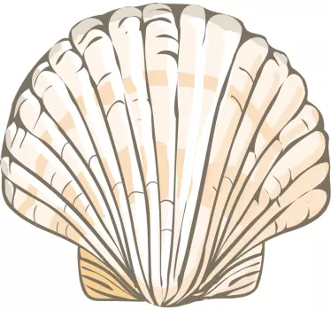 Beige muslingeskal t-shirt - TenStickers
