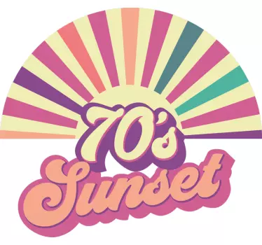 Original t-shirt retro solnedgang vibes - TenStickers