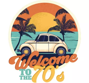 T-shirt velkommen til 70'erne - TenStickers