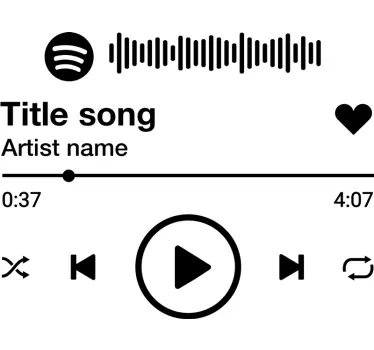 Spotify musik afspil t-shirt - TenStickers