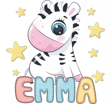 Baby t-shirt sød zebra karakter - TenStickers