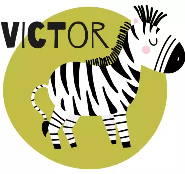 T-shirt til børn med søde zebra karakterer - TenStickers