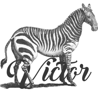 Personlig zebra-t-shirt - TenStickers