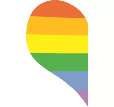 Regnbue hjerte matchende skjorter til par - TenStickers