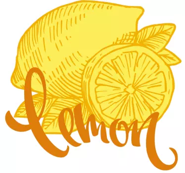 Appelsin og citron skitse sød skjorte - TenStickers