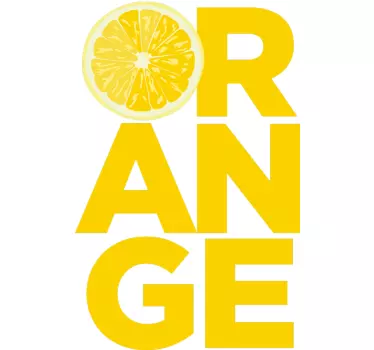 Original t-shirt med lysende citrusbudskab - TenStickers