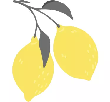 Tropisk citronskjorte - TenStickers